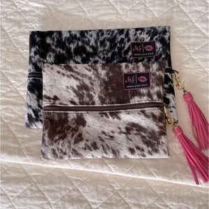 Makeup Junkies Bags Cow Animal Print EUC